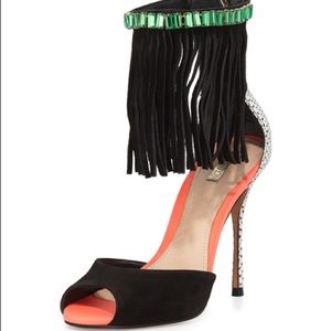 Schutz Jeweled Ankle Cuff Sandal